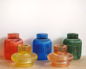 Colourful Glass Candle Holder