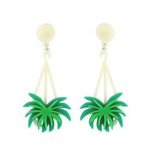 Spider Plant Earrings by Lou Taylor