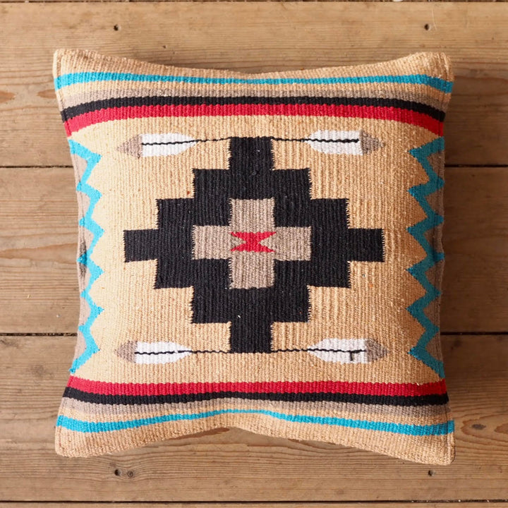 Zapotec Style Woven Cushion Cover - Sand