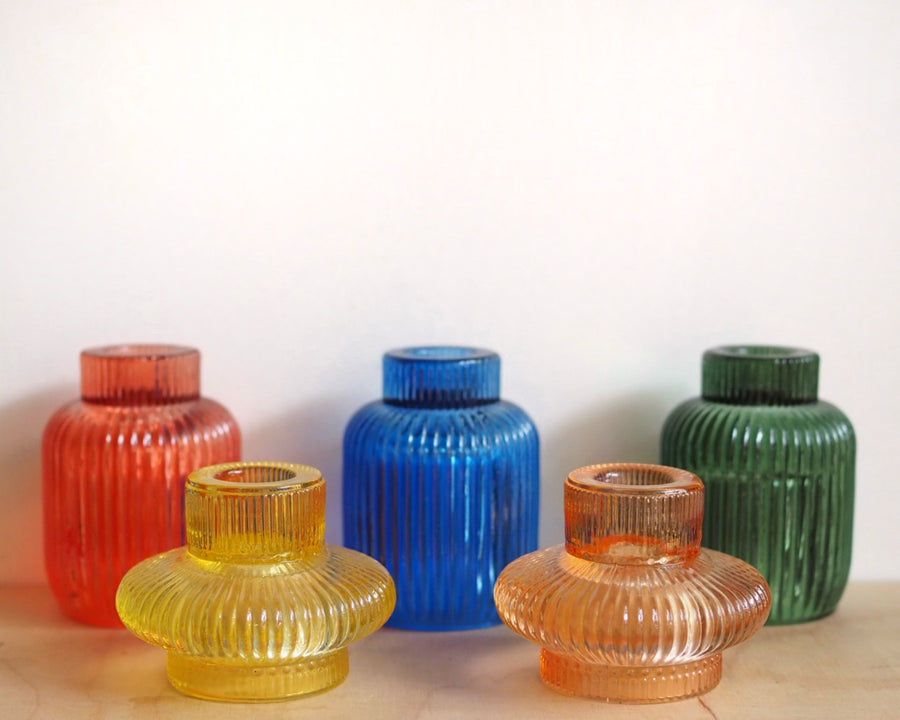 Colourful Glass Candle Holder