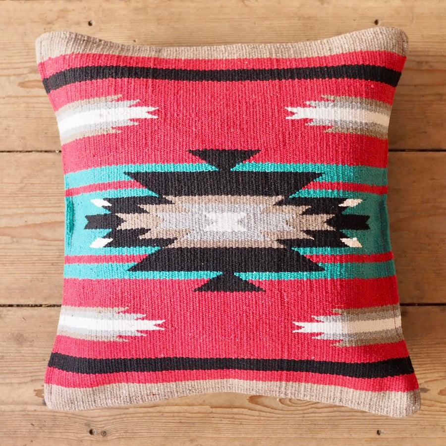 Zapotec Style Woven Cushion Cover - red