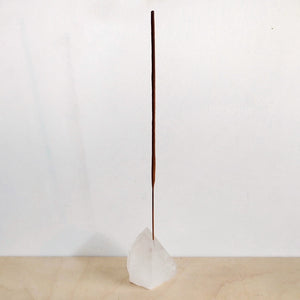 Clear quartz incense holder