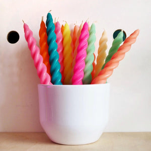 Twisted Coloured Candle Sticks