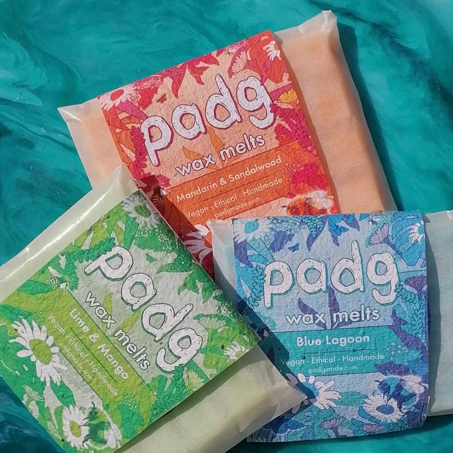 Padg Wax Melt With Wildflower Seed Packaging