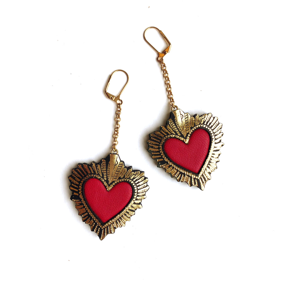 Sacred Heart Earrings by Rosita Bonita