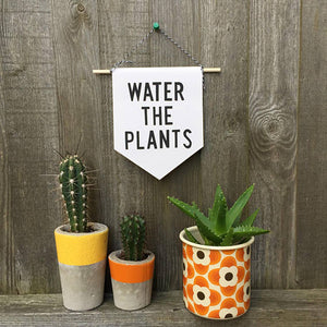 Pennant Flag 'Water the Plants' Plant killer sign